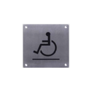F.SGN – WCH, Door Signage, Wheelchair sign, 150mm (l), 150mm (w), Stainless Steel, CISA-2