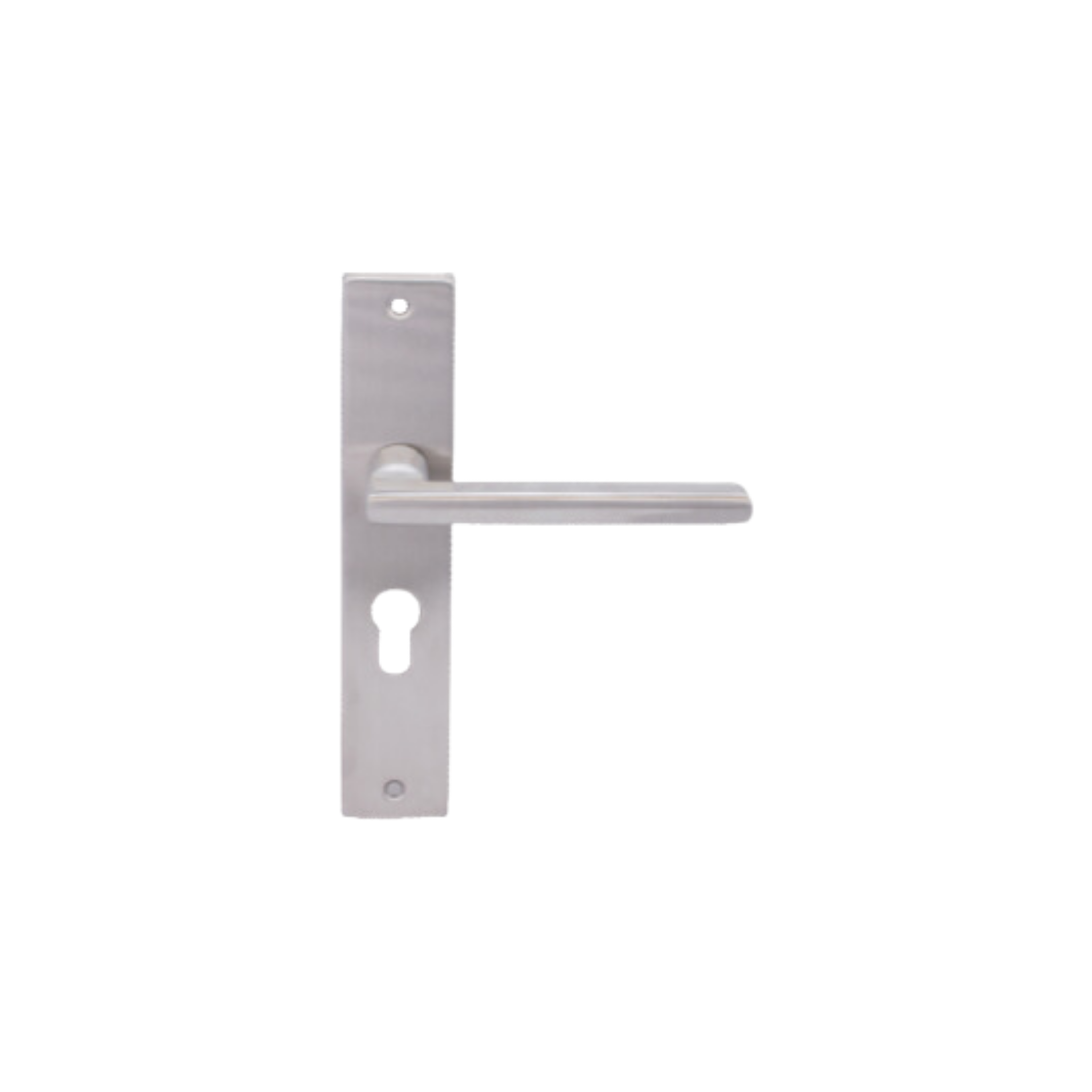 FB.O.106._.MBL, Lever Handles, Oval, On Plate, Matt Black, CISA