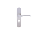 FB.O.108._.SS, Lever Handles, Oval, On Plate, Stainless Steel, CISA-2
