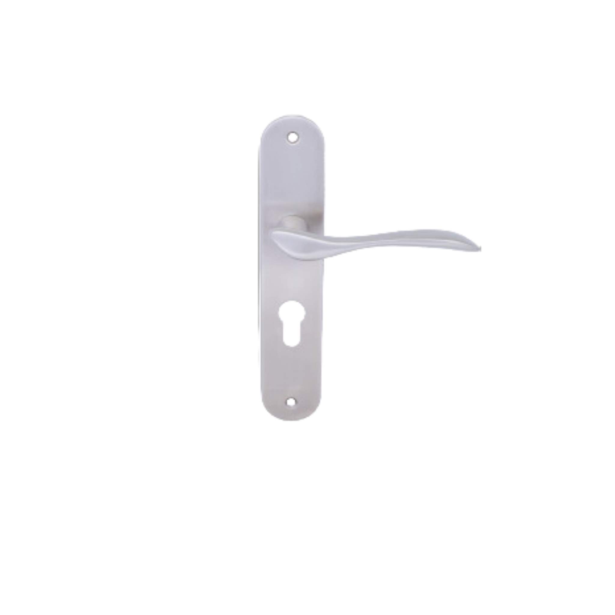 FB.O.108._.SS, Lever Handles, Oval, On Plate, Stainless Steel, CISA