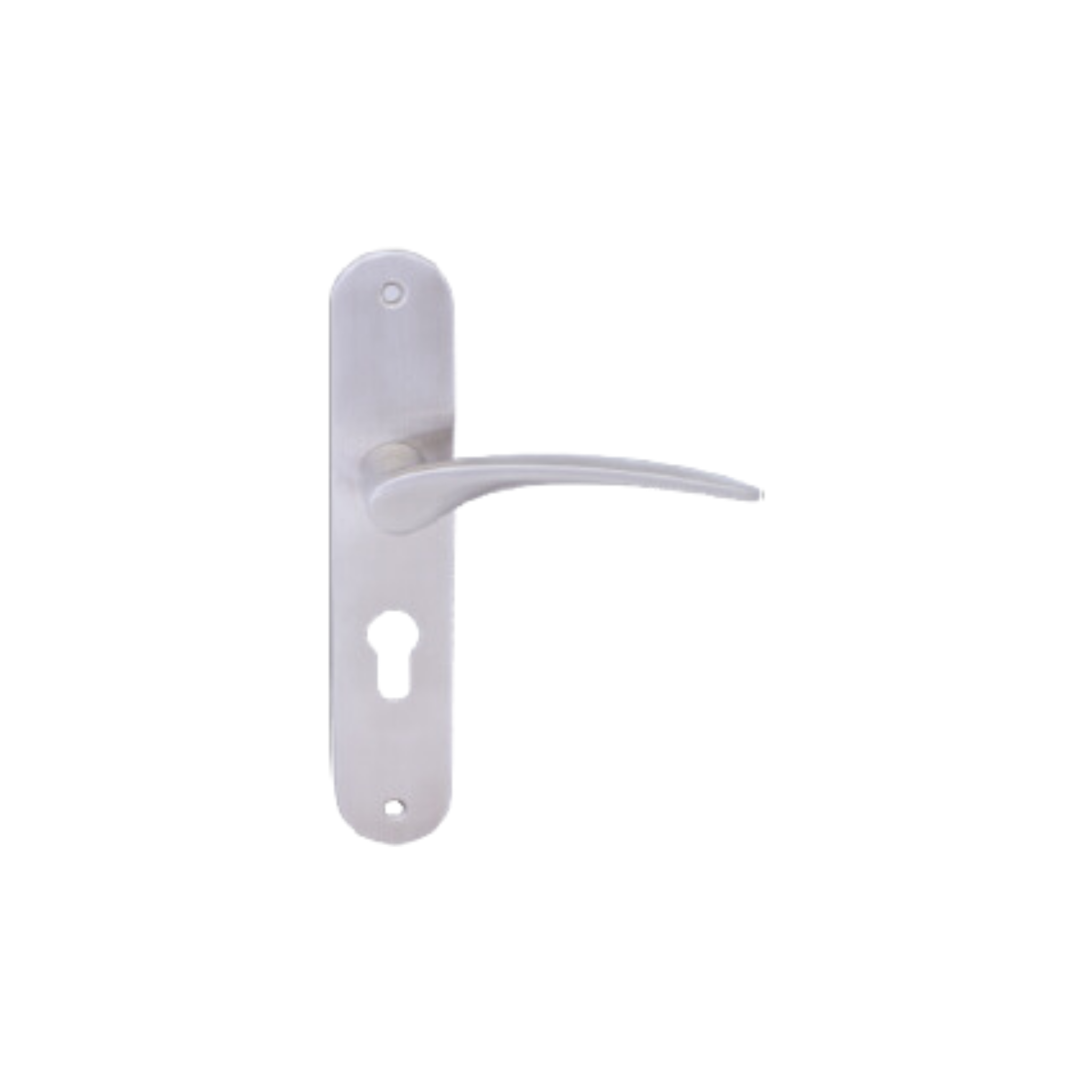 FB.O.115._.SS, Lever Handles, Oval, On Plate, Stainless Steel, CISA