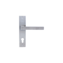 FB.O.201._.SS, Lever Handles, Oval, On Plate, Stainless Steel, CISA-2