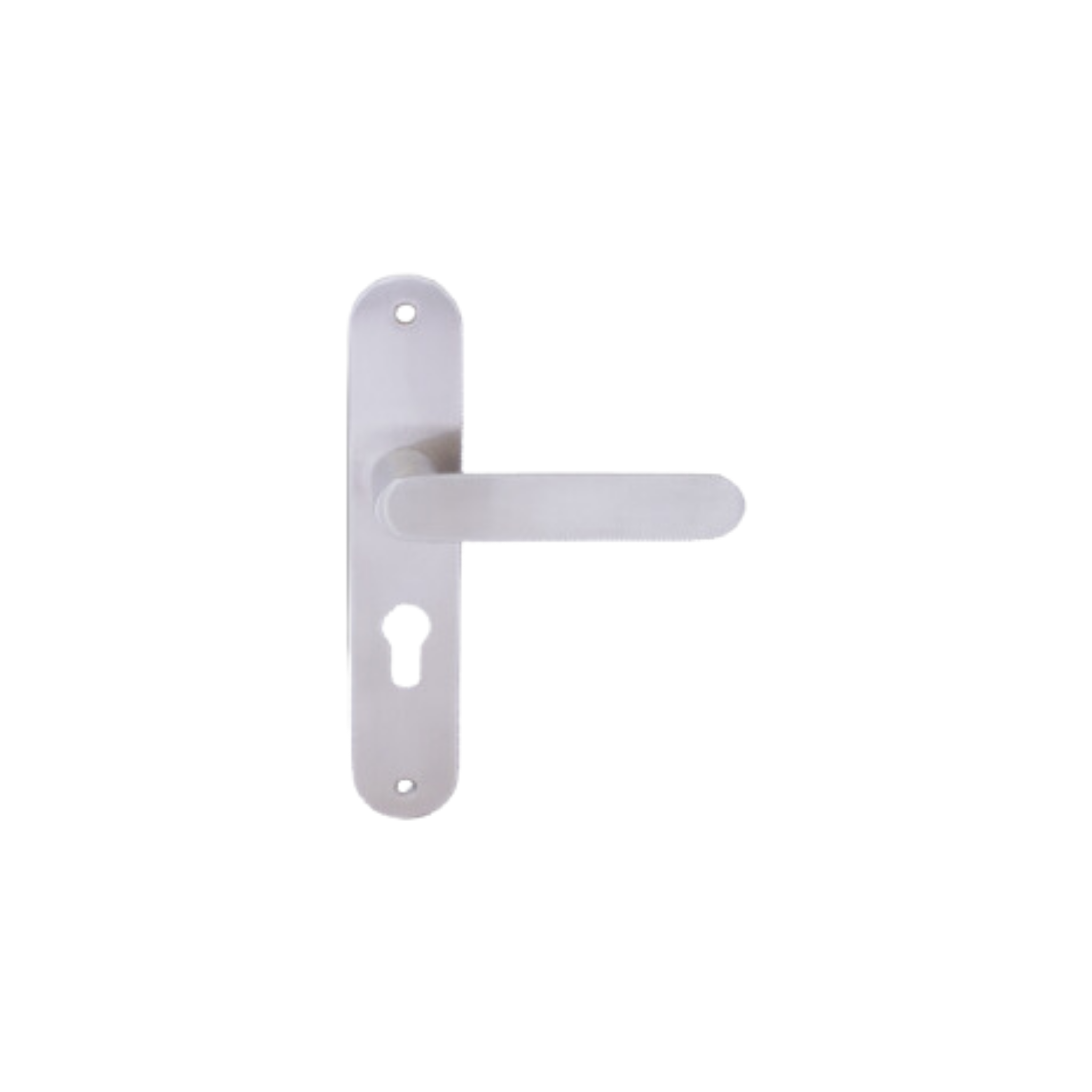 FB.O.203._.SS, Lever Handles, Oval, On Plate, Stainless Steel, CISA