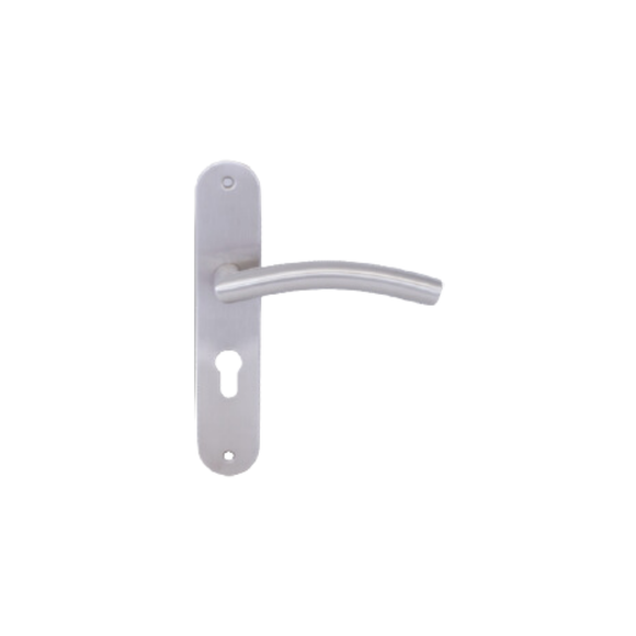 FB.O.T03._.SS, Lever Handles, Oval, On Plate, Stainless Steel, CISA