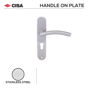 CISA Stainless Steel Lever Handle main product view for patio and sliding doors — strong stainless style.