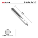 CISA Stainless Steel Door main product view; clean stainless confidence for a better door setup, 200mm (l) x 19mm (w).