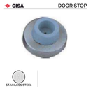 FDS04.SS, Door Stop, Grey Rubber, Round, Stainless Steel, CISA-1
