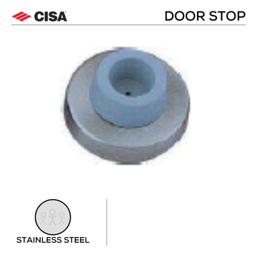 CISA Stainless Steel Door Stop for doors, main product view with strong stainless style.