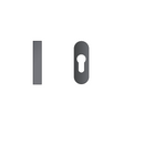 FE.O.C.MBL, Cylinder Escutcheon, Oval Rose, 60mm (h) x 32mm (w) x 6mm (t), Matt Black, CISA-2