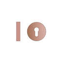 CISA Satin Rose Gold Cylinder Lock hardware detail for doors — clean, clever, and ready to work, 53mm (h) x 53mm (w).