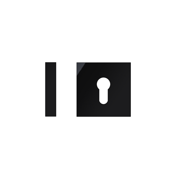 Square Rose Cylinder Escutcheon, 52mm x 8mm, Stainless Steel, Black, Satin Rose Gold or Tarnish Resistant - CISA