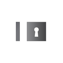 FE.S.K.MBL, Keyhole Escutcheon, Square Rose, 52mm (h) x 52mm (w) x 8mm (t), Black, CISA-2