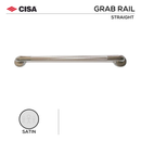 FG800P, Grab Rail, Straight, 80mm (h), 800 (l), Satin, CISA-1
