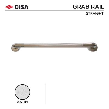 Main product view of CISA Stainless Steel Bathroom Accessories, made for bathroom doors with tough stainless shine, 80mm (h).