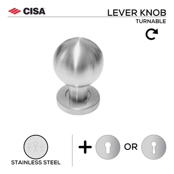 CISA Stainless Steel Lever Handle main product view for patio and sliding doors — strong stainless style.