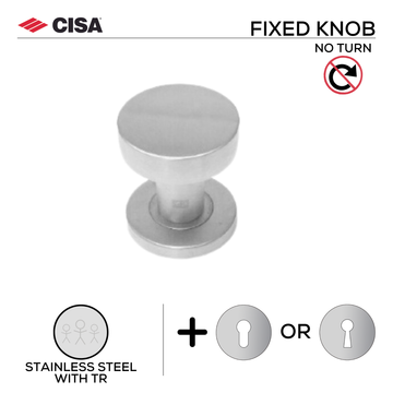 CISA Stainless Steel Escutcheon main product view for patio and sliding doors — strong stainless style.