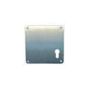 FP.E.XC.FF, Plate, Square, Right Hand, Satin Stainless Steel, CISA-2