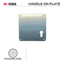 FP.E.XC.FF, Plate, Square, Right Hand, Satin Stainless Steel, CISA-1