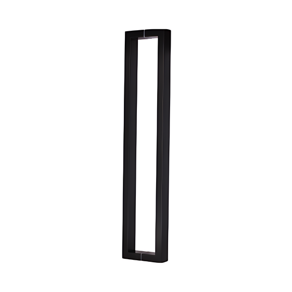 CISA Matt Black Pull Handle shown in finish detail, giving doors sharp modern attitude, 40x20mm x 620mm (l).
