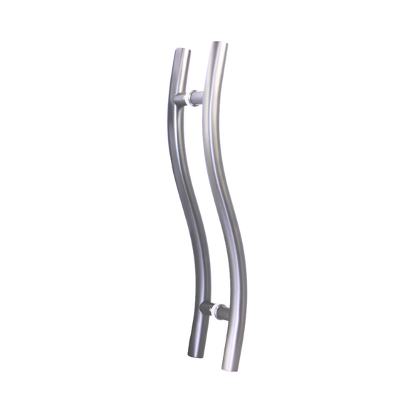 CISA Stainless Steel Pull Handle hardware detail for doors — strong stainless style, 25mm (Ø) x 600mm (l).