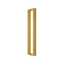 Square D Pull Handle, 319mm, Bolt-Through, Stainless Steel or Satin Brass - CISA - Satin Brass