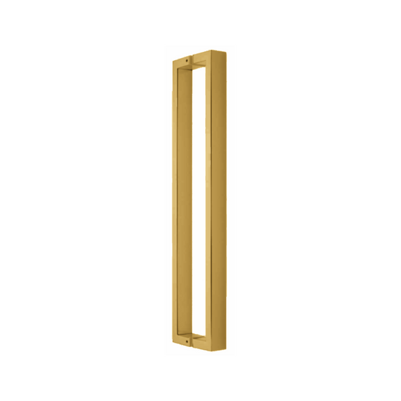 Square D Pull Handle, 319mm, Bolt-Through, Stainless Steel or Satin Brass - CISA - Satin Brass