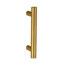 T Handle, 200mm, Back-to-Back, Tarnish Resistant Stainless Steel, Stainless Steel or Satin Brass - CISA - Satin Brass