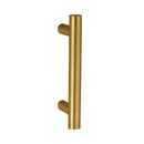 T Handle, 200mm, Bolt-Through, Tarnish Resistant Stainless Steel or Satin Brass - CISA - Satin Brass