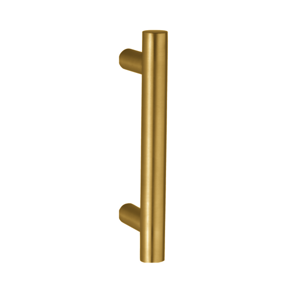 T Pull Handle, 1000mm, Back-to-Back, Stainless Steel, Tarnish Resistant Stainless Steel, Matt Black or Satin Brass - CISA - Satin Brass