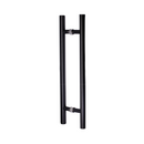 CISA Matt Black Pull Handle shown in finish detail, giving doors sharp modern attitude, 32mm (Ø) x 400mm (l).