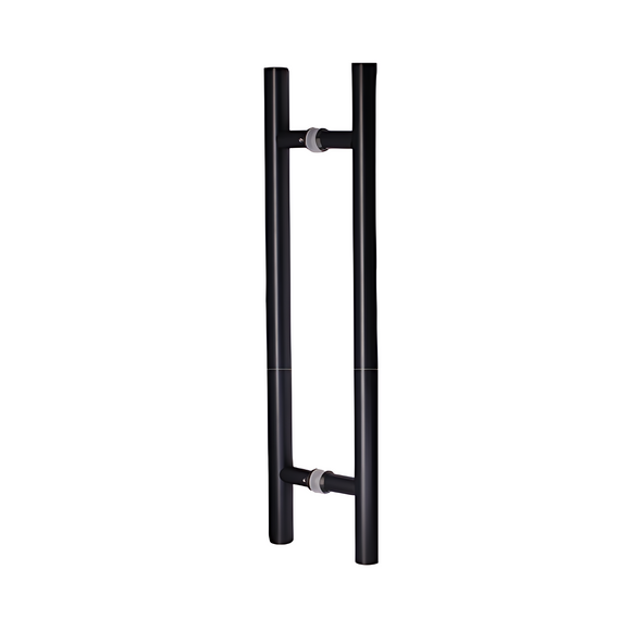 Alternate angle showing CISA Matt Black Pull Handle — dark, sleek, and ready to stand out for doors, 32mm (Ø) x 300mm (l).