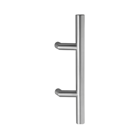 CISA Stainless Steel Pull Handle shown in finish detail, giving doors clean stainless confidence, 32mm (Ø) x 1500mm (l).
