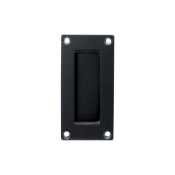 CISA Black Pull Handle shown in finish detail, giving patio and sliding doors sharp modern attitude, 102mm (l) x 51mm (w).