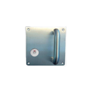 FPD6.WC.L, Pull Handles, Square, On Plate,WC Indicator & Turn, Left Hand, Satin Stainless Steel, CISA-2