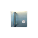 FPD6.WC.R, Pull Handles, Square, On Plate,WC Indicator & Turn, Right Hand, Satin Stainless Steel, CISA-2