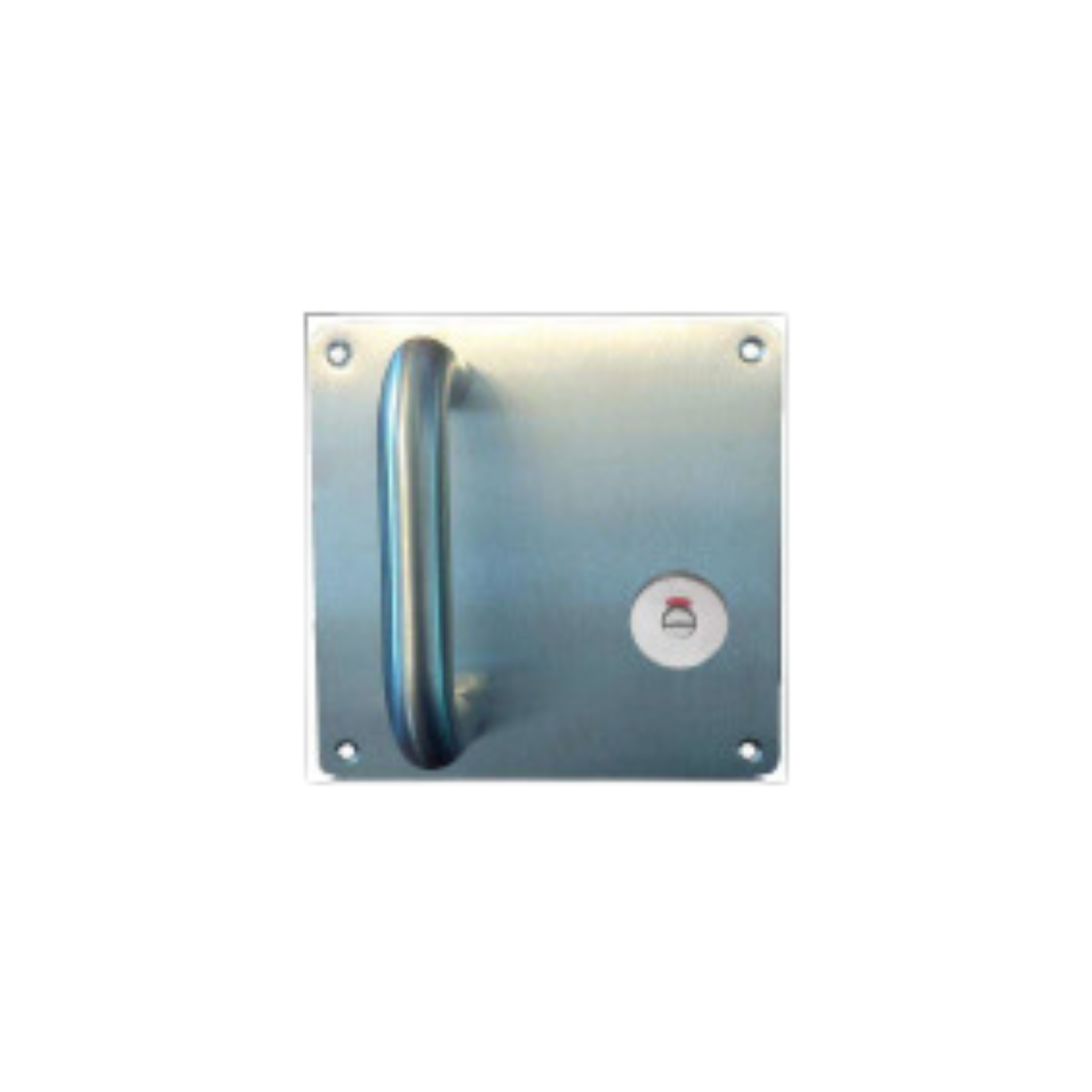 FPD6.WC.R, Pull Handles, Square, On Plate,WC Indicator & Turn, Right Hand, Satin Stainless Steel, CISA