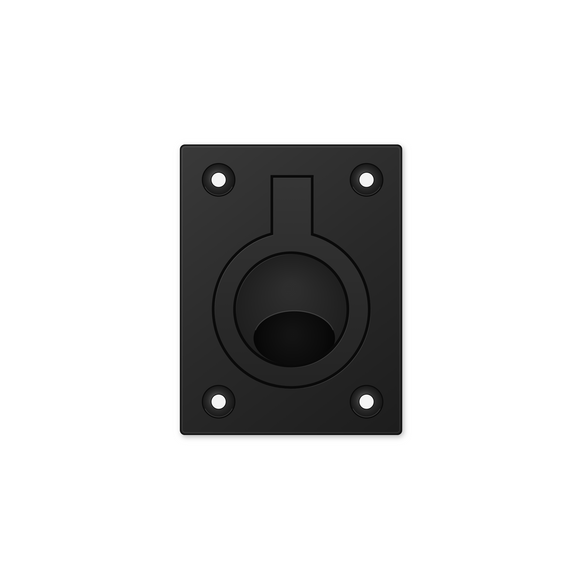 Recessed Ring Flush Pull, 63mm, Black - CISA