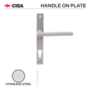 FS106.NB.SS, Lever Handle, Square Plate, Heavy duty, Stainless Steel, CISA-1