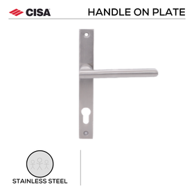 FS106.NB.SS, Lever Handle, Square Plate, Heavy duty, Stainless Steel, CISA