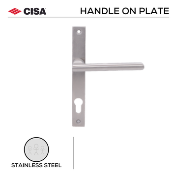 CISA Stainless Steel Cylinder Lock main product view; clean stainless confidence for a better door setup, 85mm.