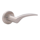 FS116.R._.SS, Lever Handles, Form, On Round Rose, With Escutcheons, Stainless Steel, CISA-2
