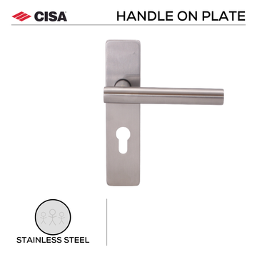 CISA Stainless Steel Cylinder Lock main product view; clean stainless confidence for a better door setup, 57mm.