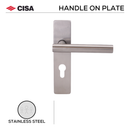 FT06.BP.K.SS, Lever Handle, Square Plate, Heavy duty, Stainless Steel, CISA-1