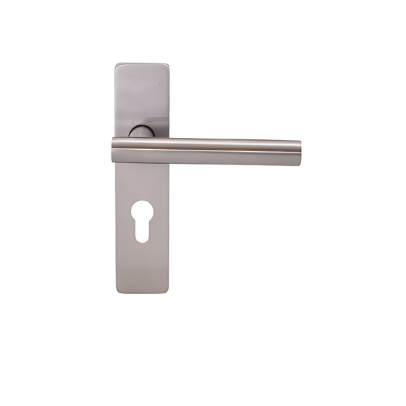 CISA Stainless Steel Cylinder Lock hardware detail for commercial security doors — strong stainless style, 61mm.