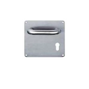 FT08.P.W150.57R.SS, Lever Handles, Square, On Plate, Satin Stainless Steel, CISA-2