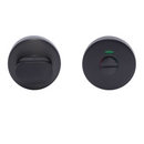 CISA Matt Black Escutcheon shown in finish detail, giving bathroom doors sharp modern attitude, 53mm (h) x 53mm (w).