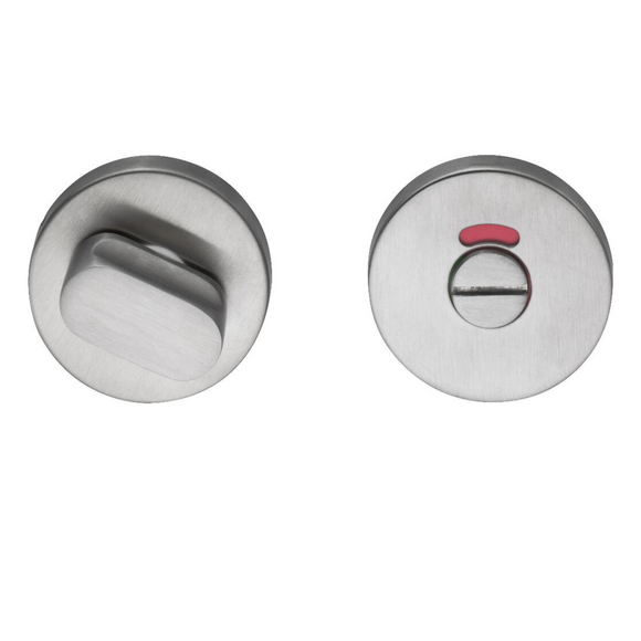 CISA Stainless Steel Escutcheon hardware detail for bathroom doors — strong stainless style, 53mm (h) x 53mm (w).