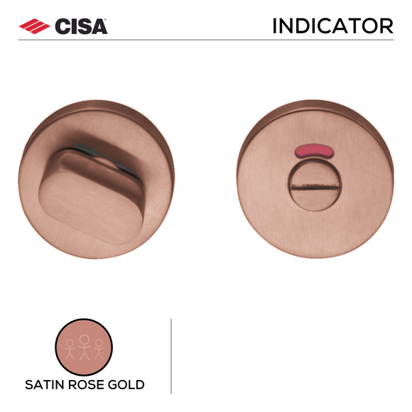 Round WC Bathroom Escutcheon, 53mm, Satin Rose Gold, Stainless Steel or Matt Black - CISA