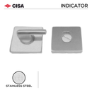 FWC.103.S.SS, WC Escutcheons Square, Per Pair, 53x8mm, Stainless Steel, CISA-1