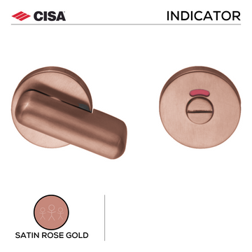 Accessible Round WC Escutcheon, 53mm, Satin Rose Gold, Stainless Steel or Matt Black - CISA